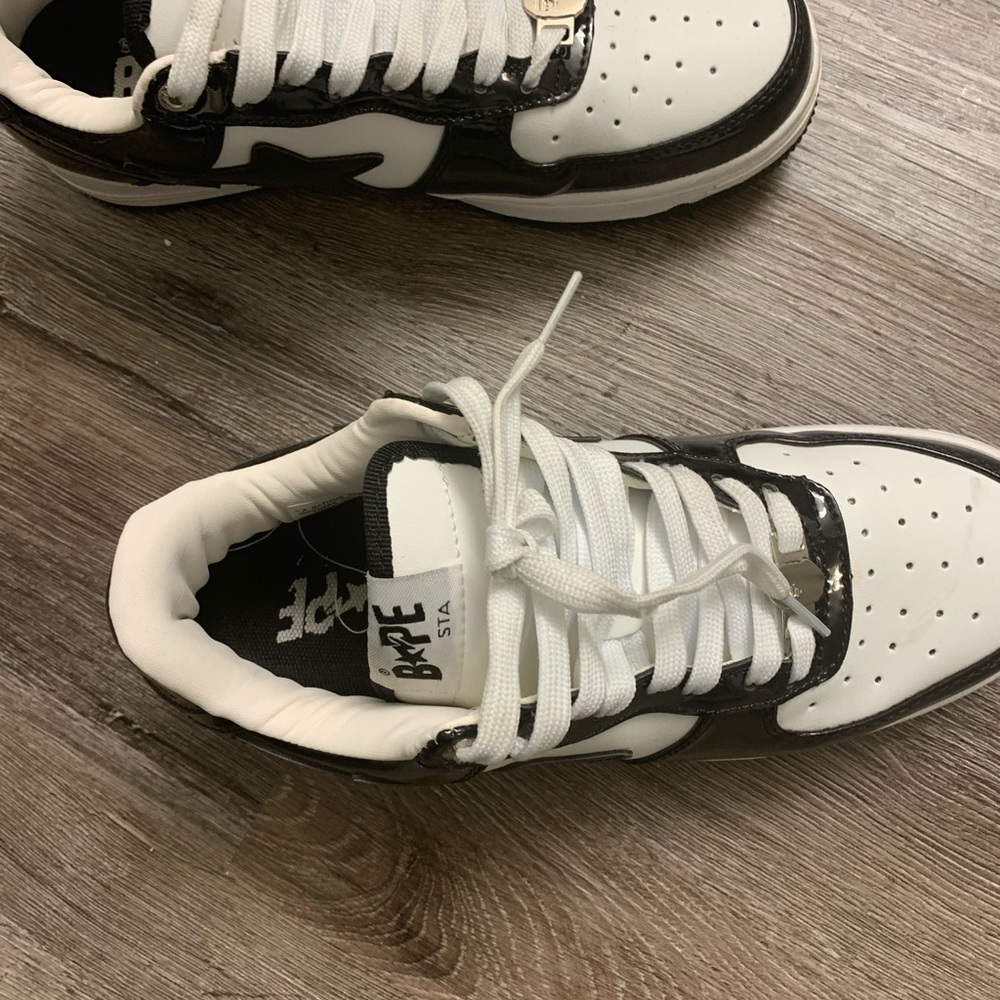 Bape Monochrome High-Top Sneakers